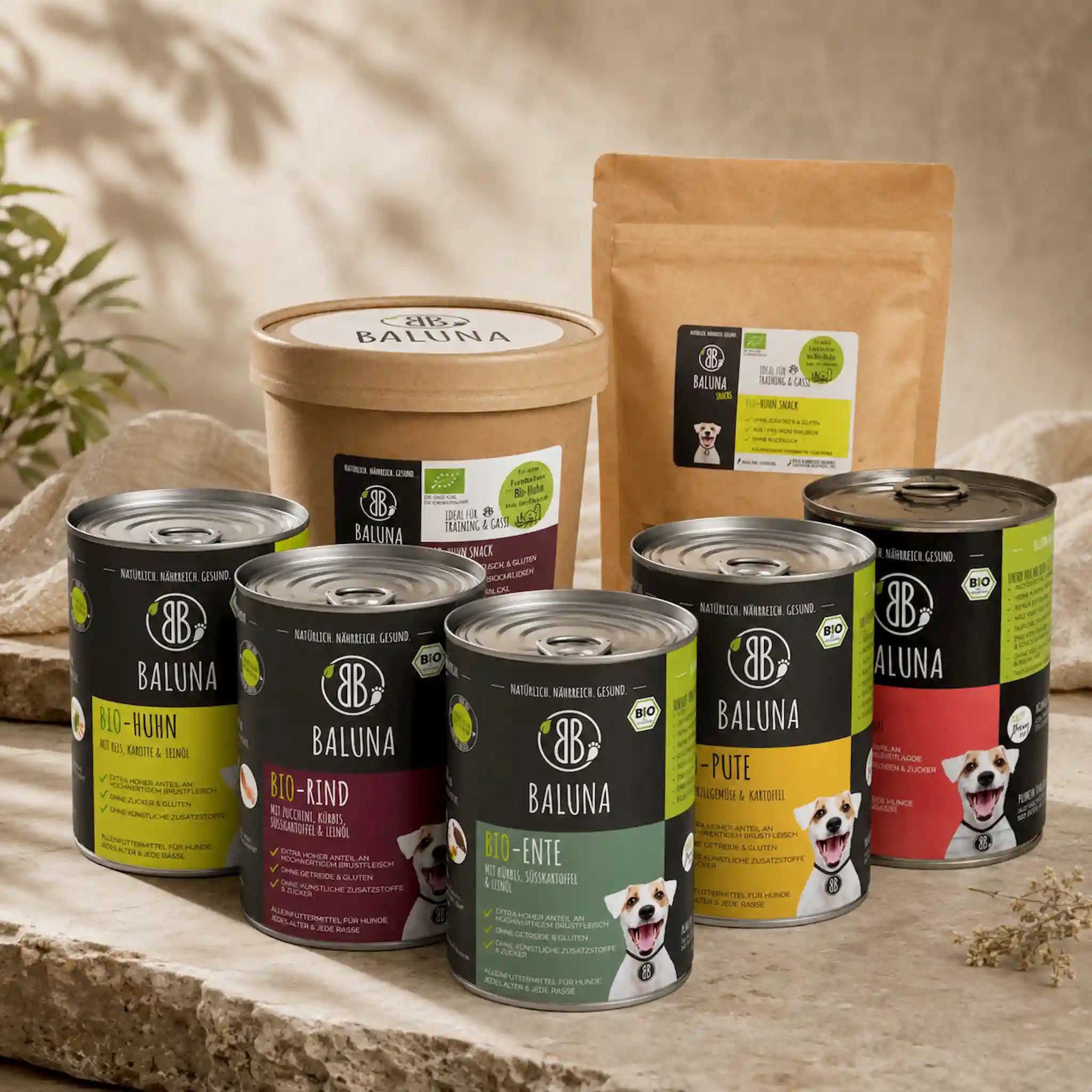 Kennenlernpaket für Hunde 5×400g + 2xSnacks