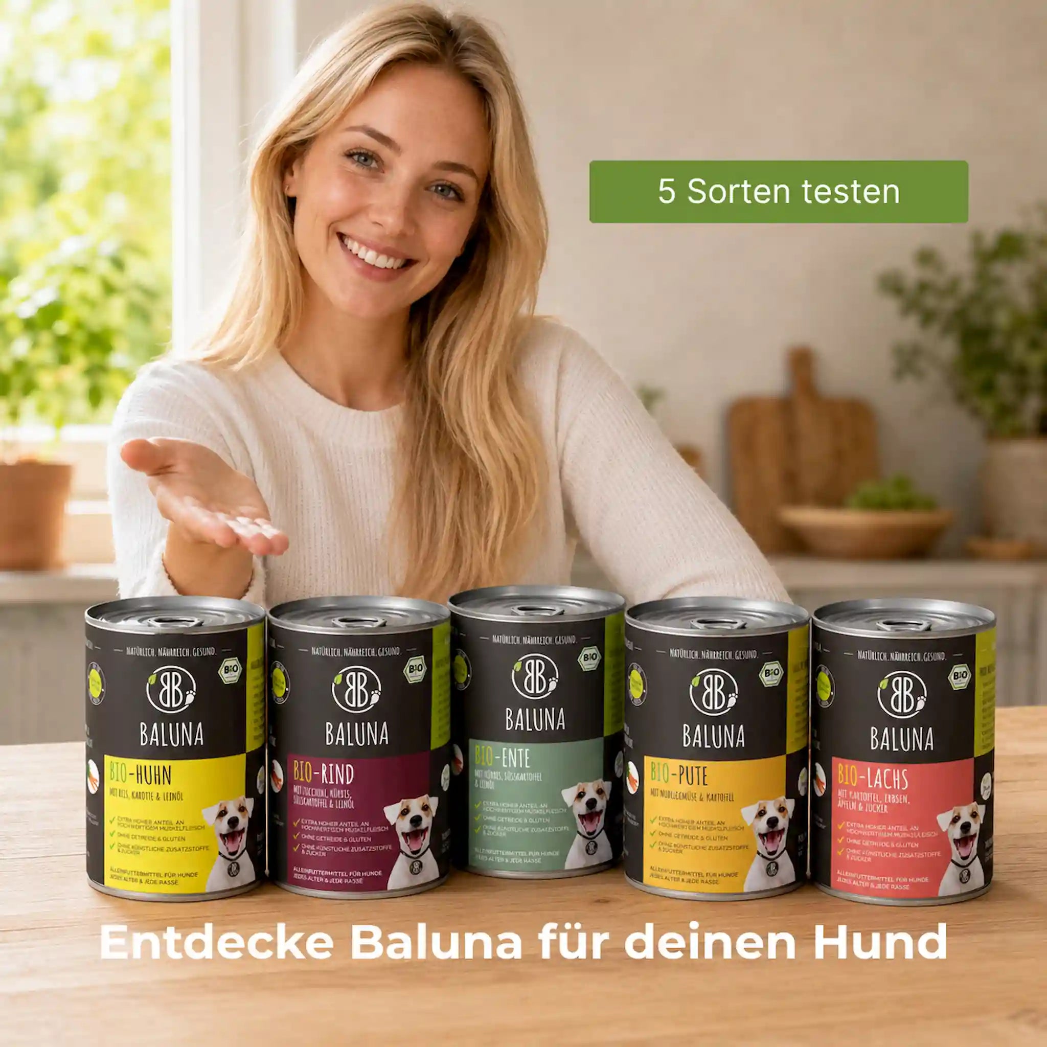 Bio-Hundefutter Probierpaket 400g