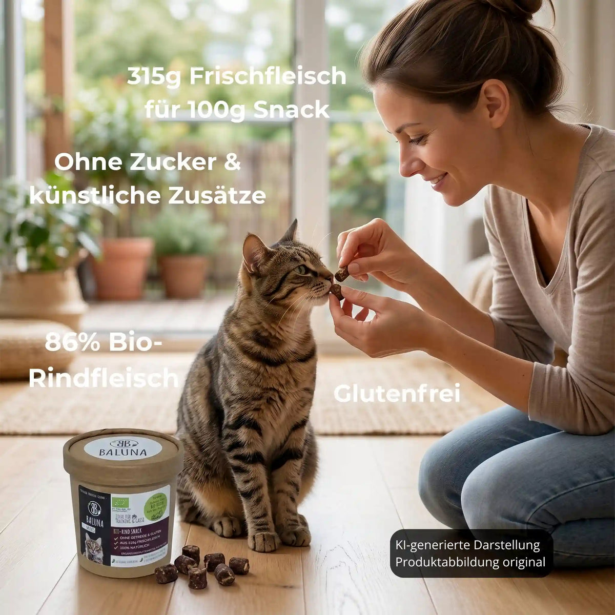Bio-Rind Snack für Katzen