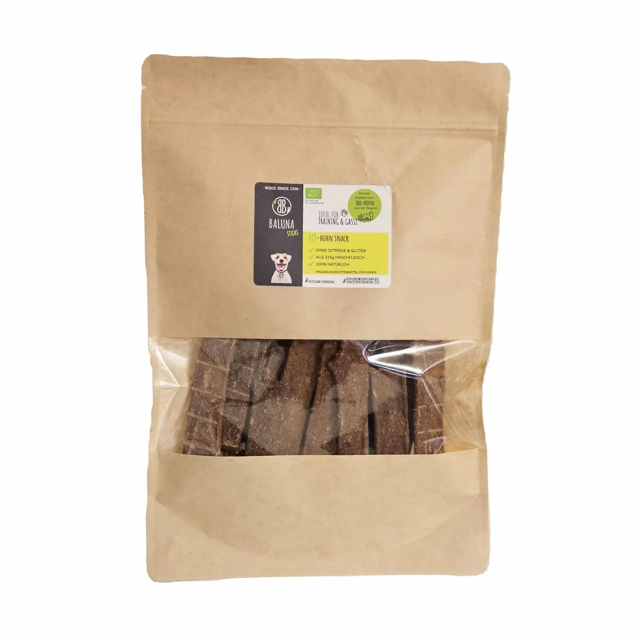 baluna-bio-huhn-snack-250g-in-papiertuete-mit-sichtfenster-getreidefreier-hundesnack-aus-100-prozent-frischfleisch