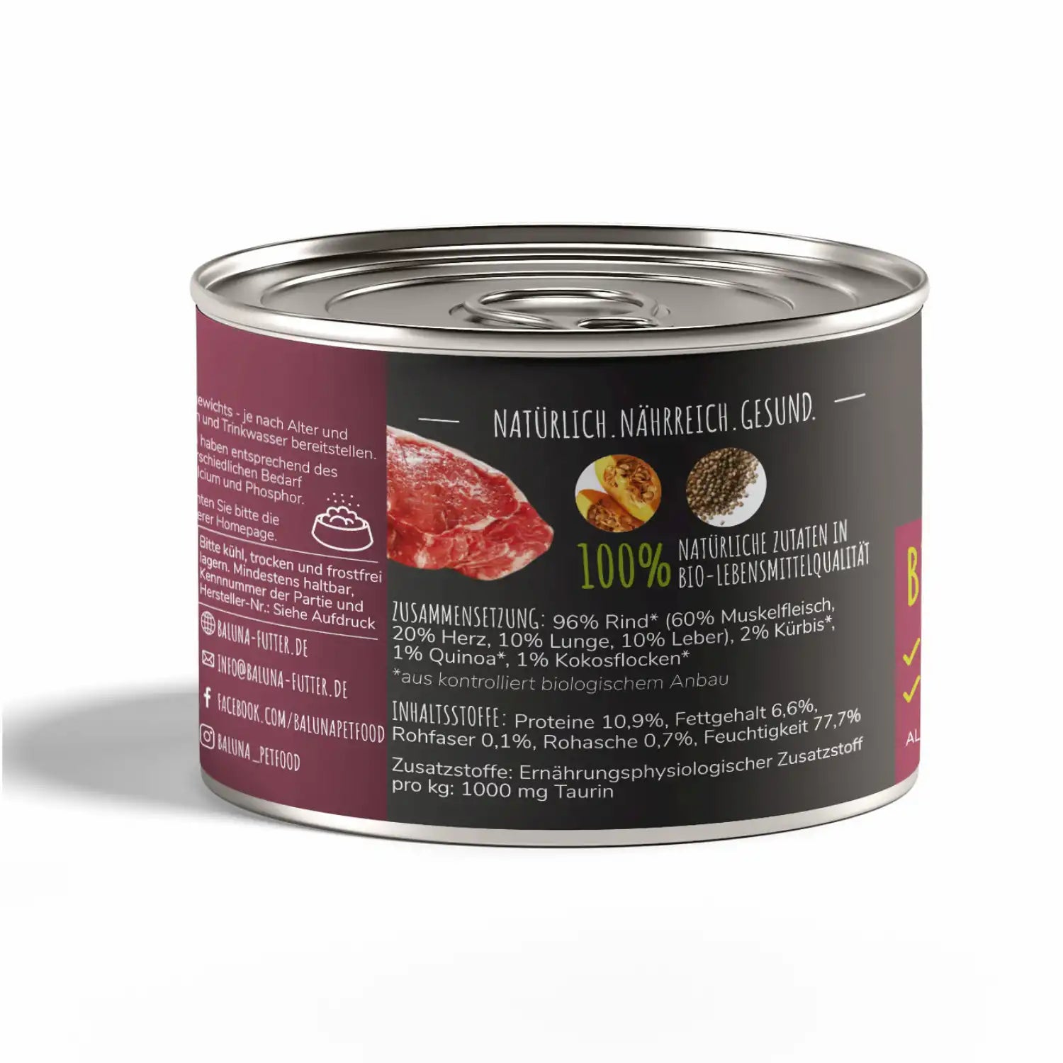 Bio-Rind mit Kürbis & Quinoa