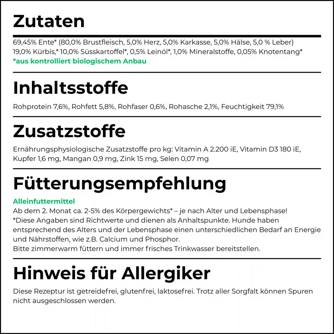 Bio-Ente mit Kürbis &amp; Süßkartoffel