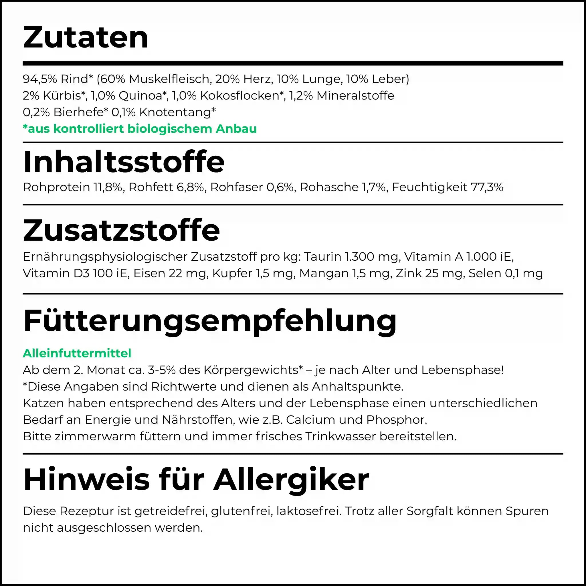 Bio-Katzenfutter Probierpaket