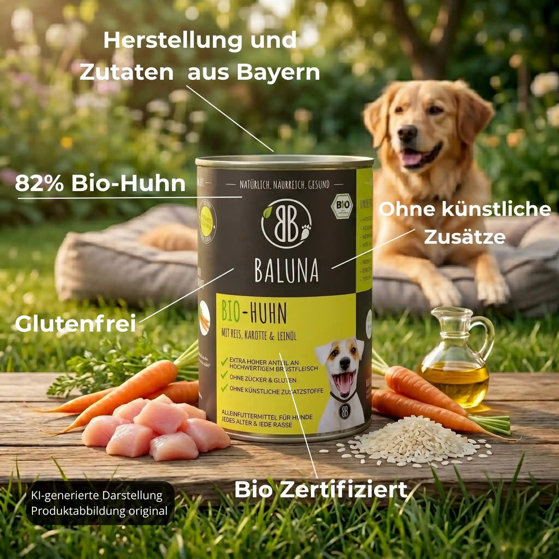 Bio-Huhn mit Reis &amp; Karotte