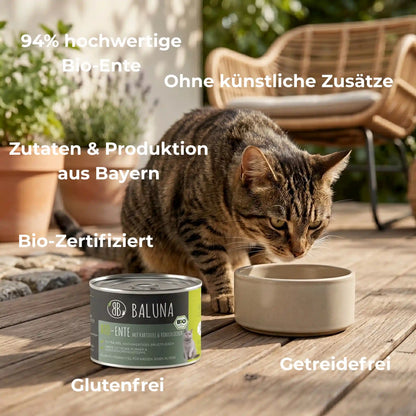 Bio-Ente mit Kartoffel &amp; Kokosflocken