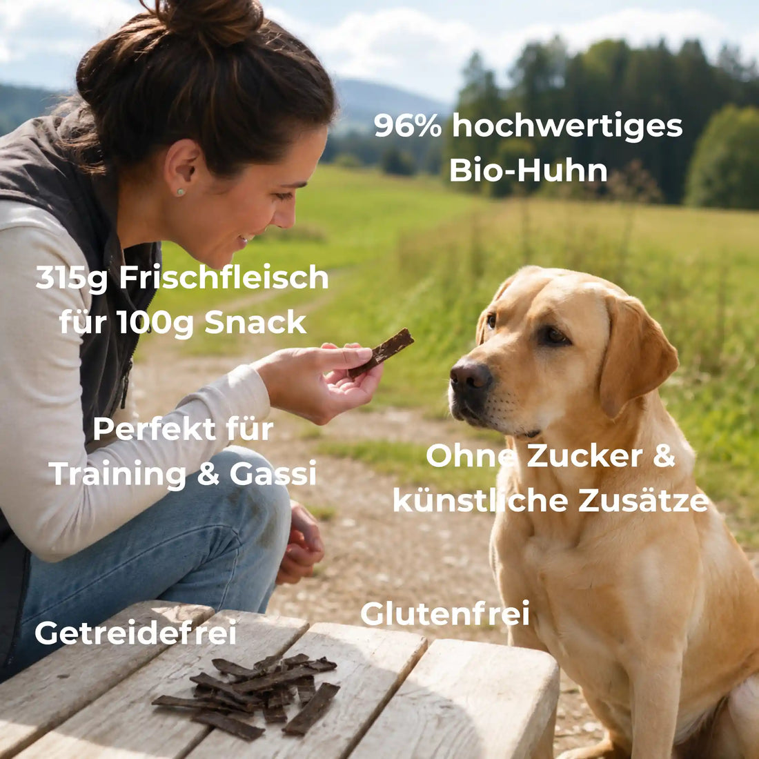 Bio-Huhn Snack für Hunde