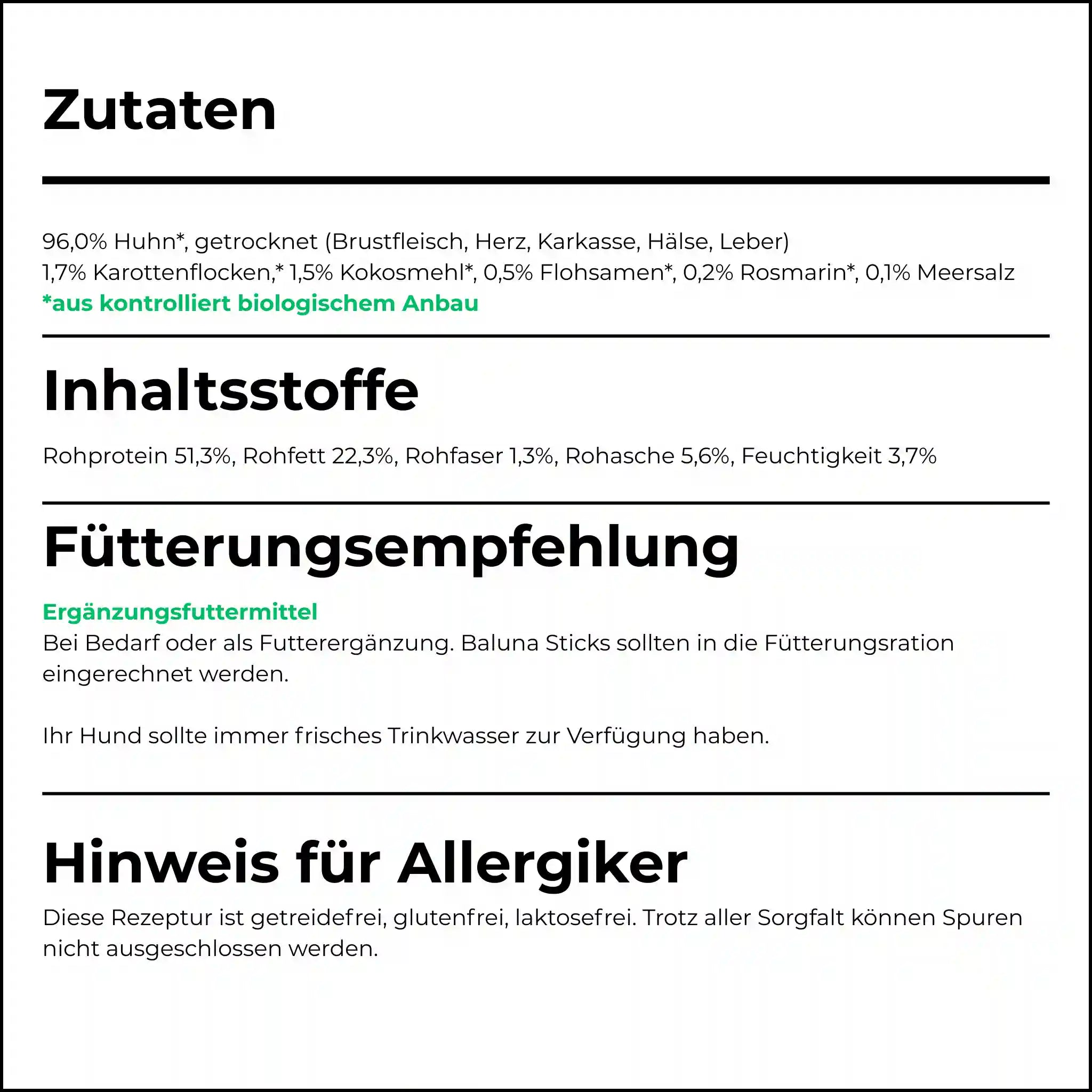 Bio-Huhn Snack für Hunde