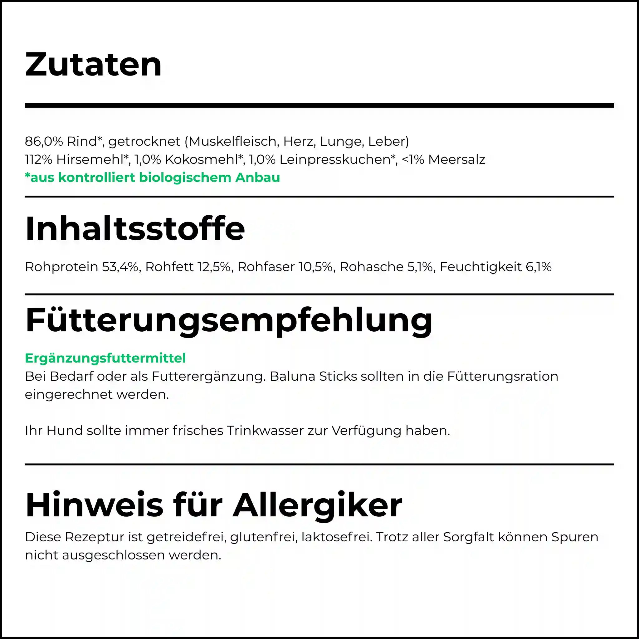 Bio-Rind Snack für Hunde