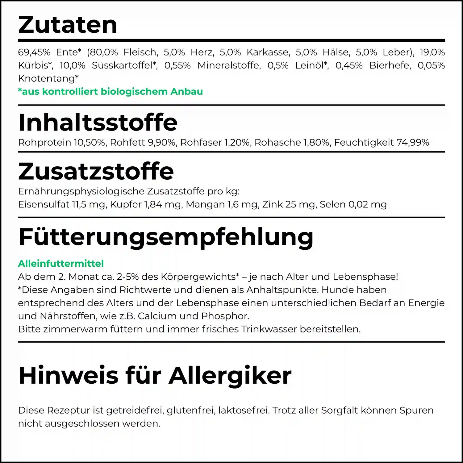 Bio-Hundefutter Probierpaket 400g