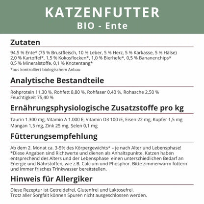 Bio-Ente mit Kartoffel &amp; Kokosflocken