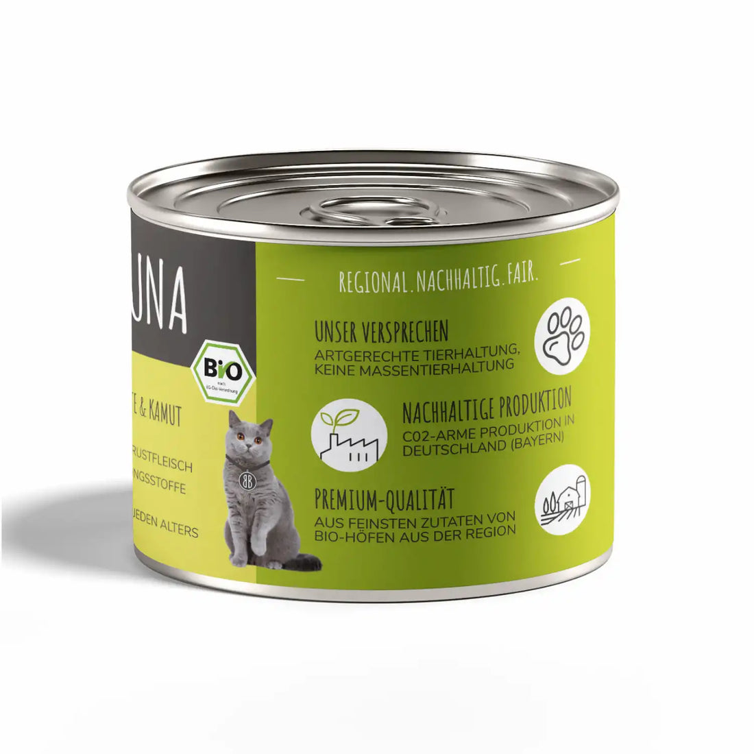 baluna-bio-huhn-nassfutter-fuer-katzen-seitenansicht-mit-versprechen-nachhaltiger-produktion-und-premium-qualitaet-aus-bio-hoefen