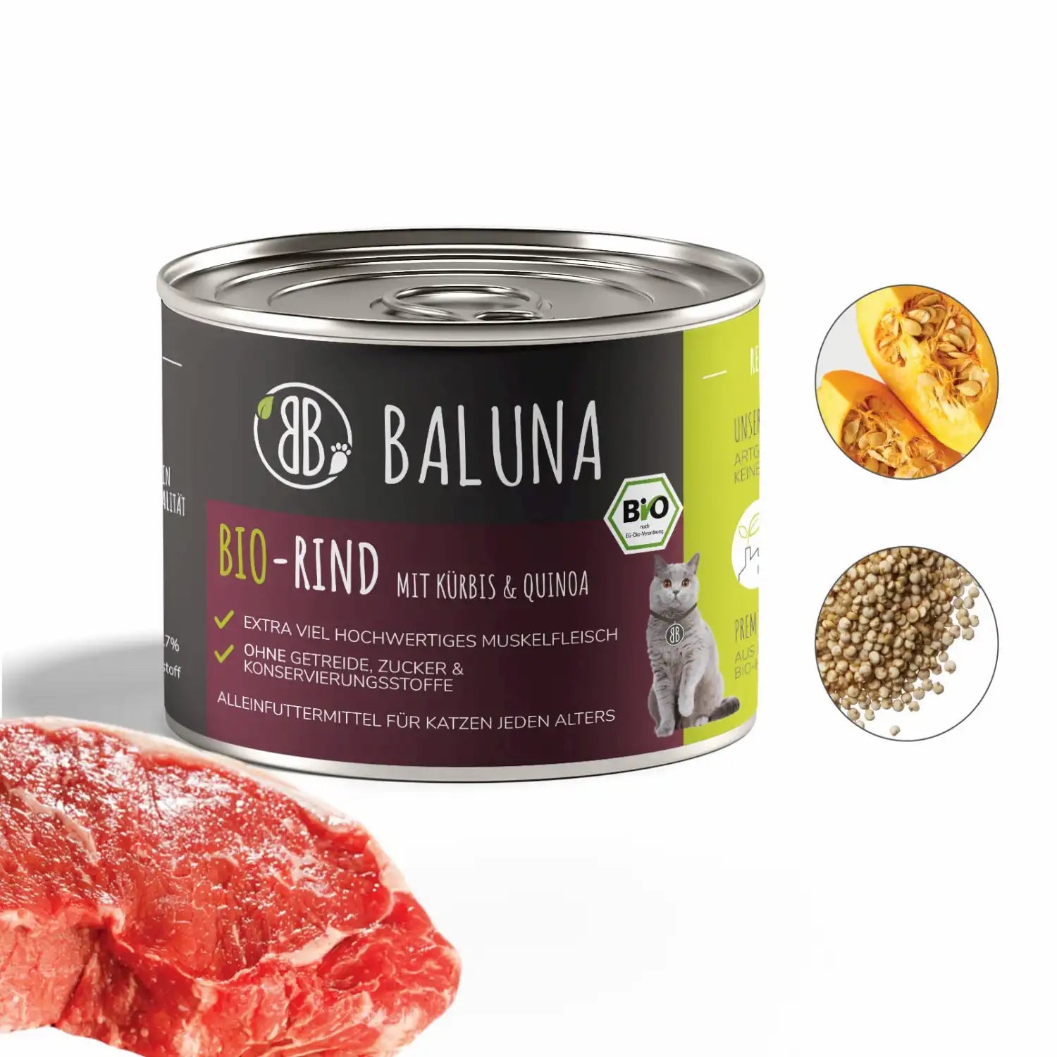 Bio-Rind mit Kürbis &amp; Quinoa