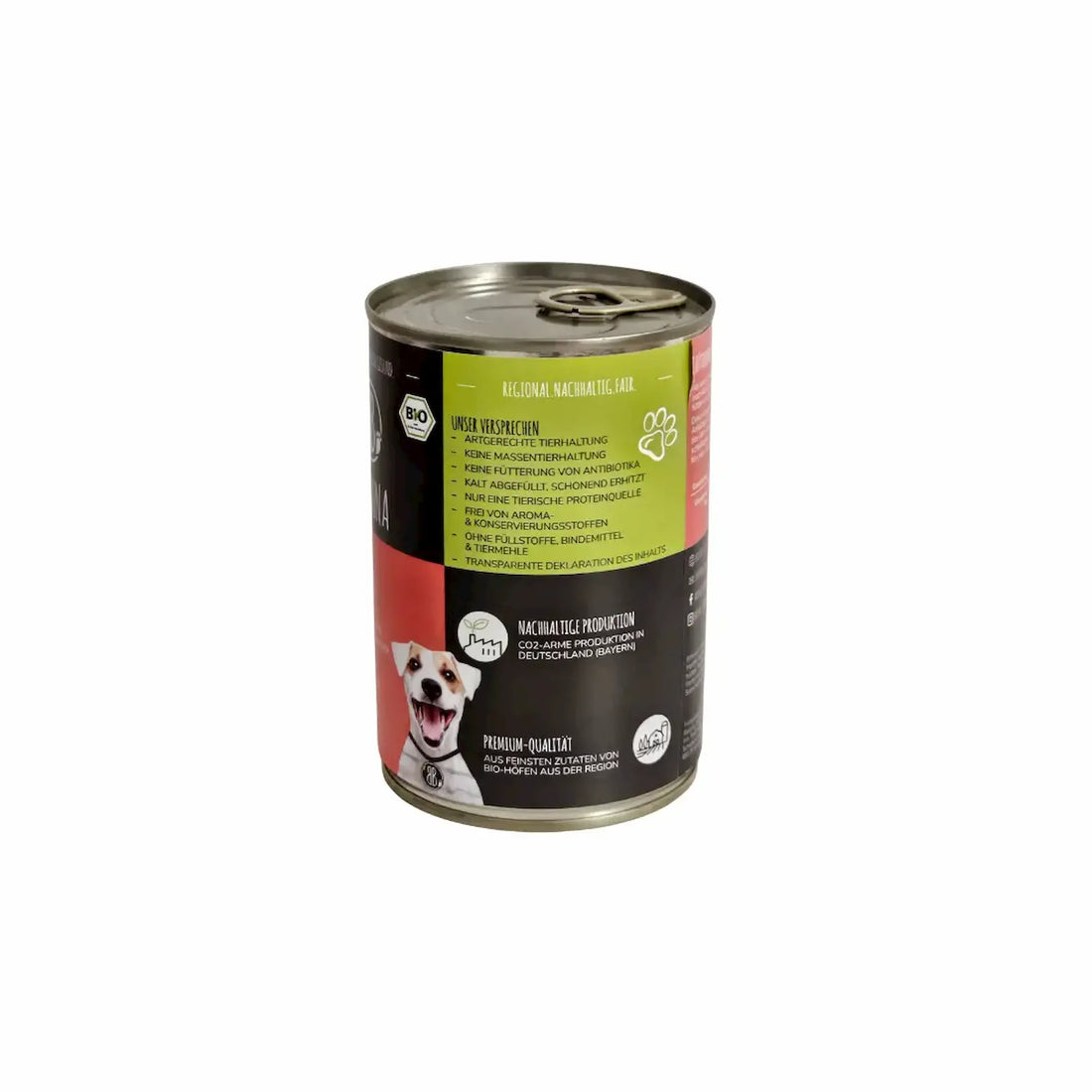 baluna-bio-lachs-nassfutter-fuer-hunde-400g-seitenansicht-mit-qualitaetsversprechen-und-nachhaltiger-produktion