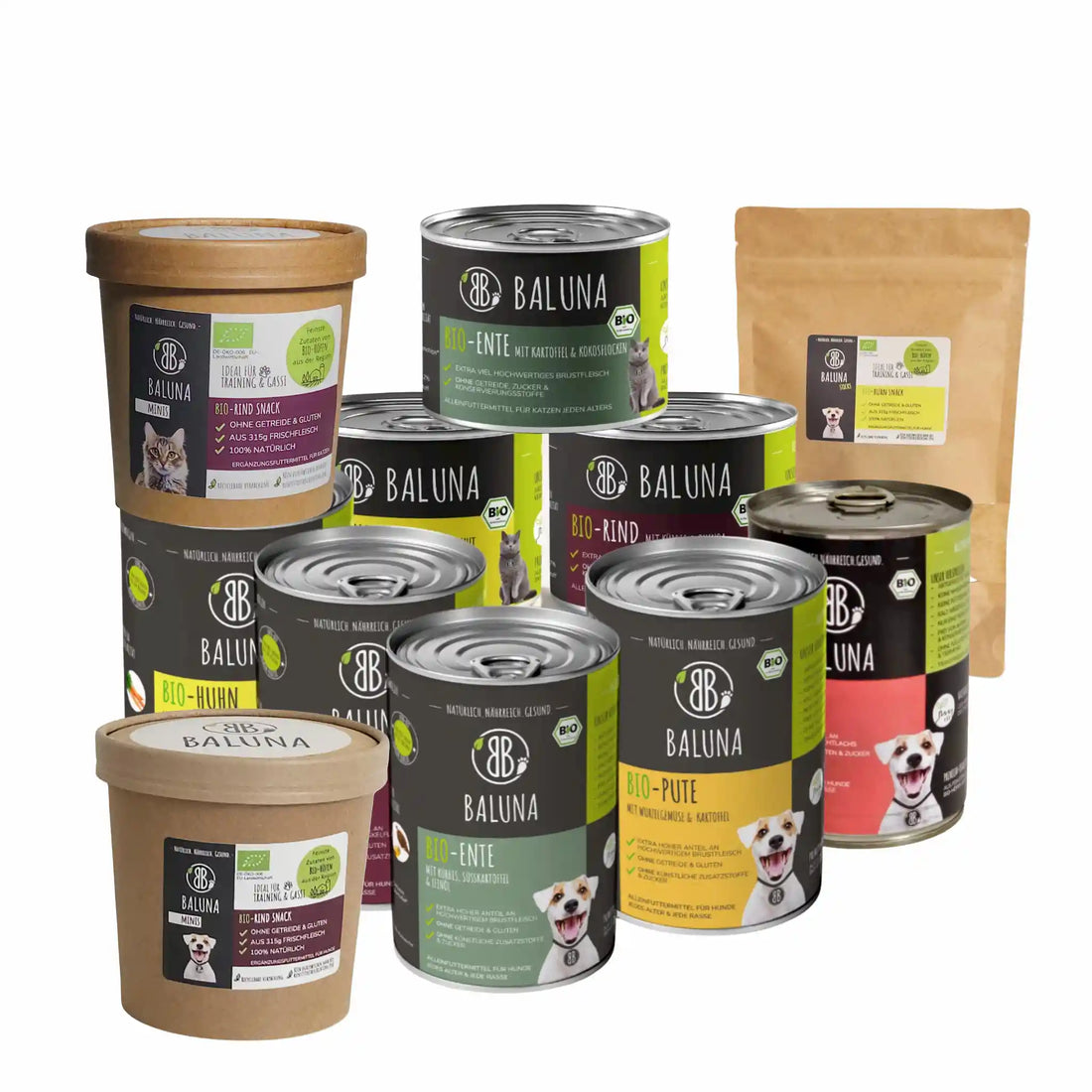 Baluna Rundum-Paket – Alle Sorten für Hund &amp; Katze + Snacks
