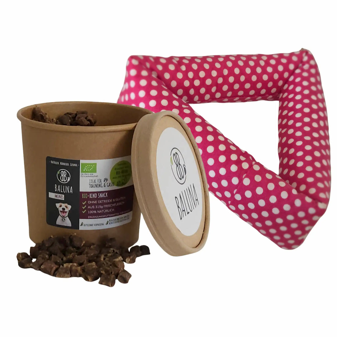 kleines Frühlings-Set für Hunde: Bio-Snack + Spielzeug